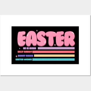 easter he is risen silly rabbit bunny kisses easter wishes Posters and Art